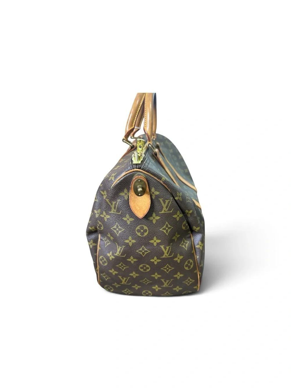 Louis Vuitton Monogram Canvas Duffel with Tan Leather Trim